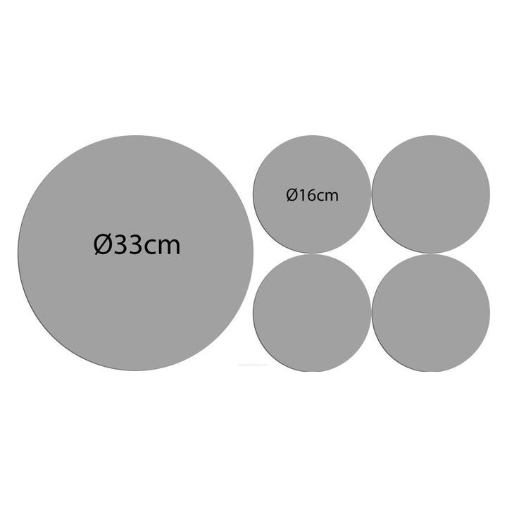 Zestaw podkładek z filcu na stół okrągłych 1 + 4 - VALENCIA
