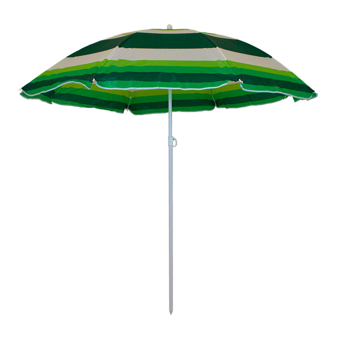 Parasol ogrodowy Master Grill&Party, średnica 180 cm, biało zielone pasy, JKB03
