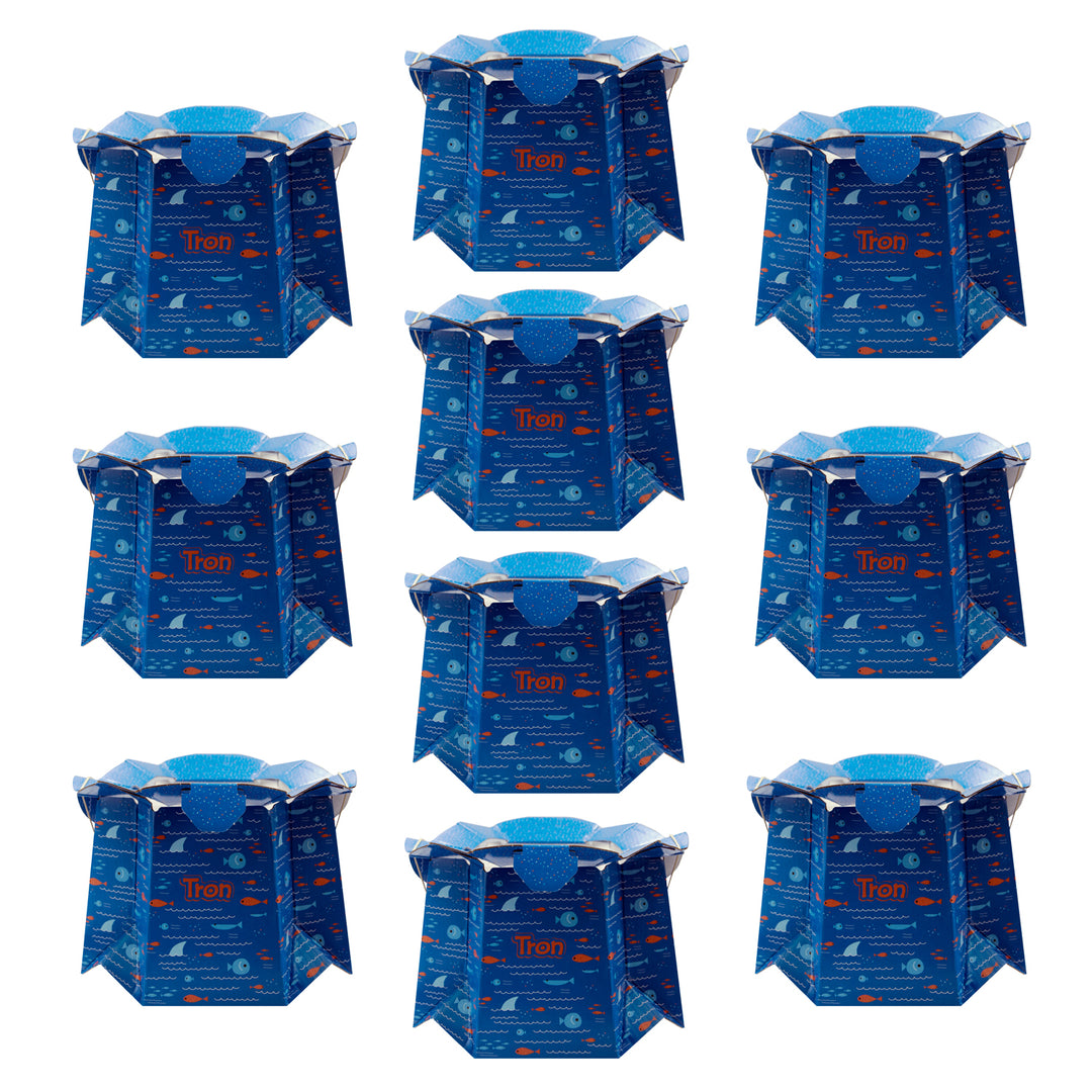 Jednorazowy nocnik dla dzieci Tron, rybki, do 30 kg, zestaw 10 sztuk