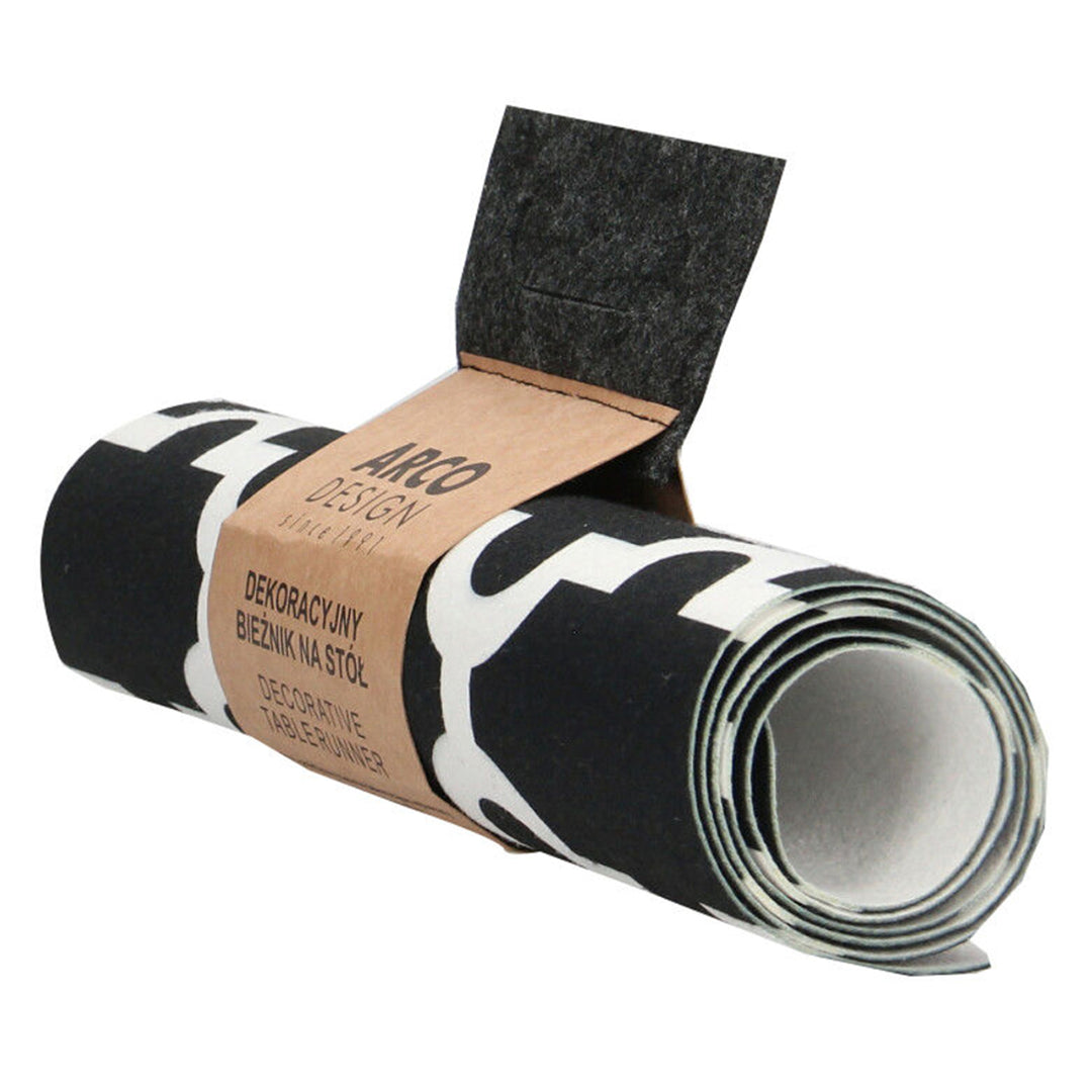 Bieżnik Bertoni, stołowy, z filcu, 95x33cm, wzór nadruku Maroco Night