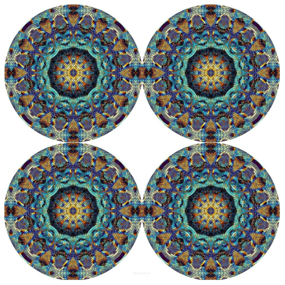 Zestaw podkładek na stół Bertoni, 4 sztuki, okrągłe, 33 cm, Barcelona