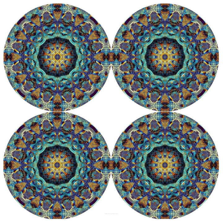 Zestaw podkładek na stół Bertoni, 4 sztuki, okrągłe, 33 cm, Barcelona