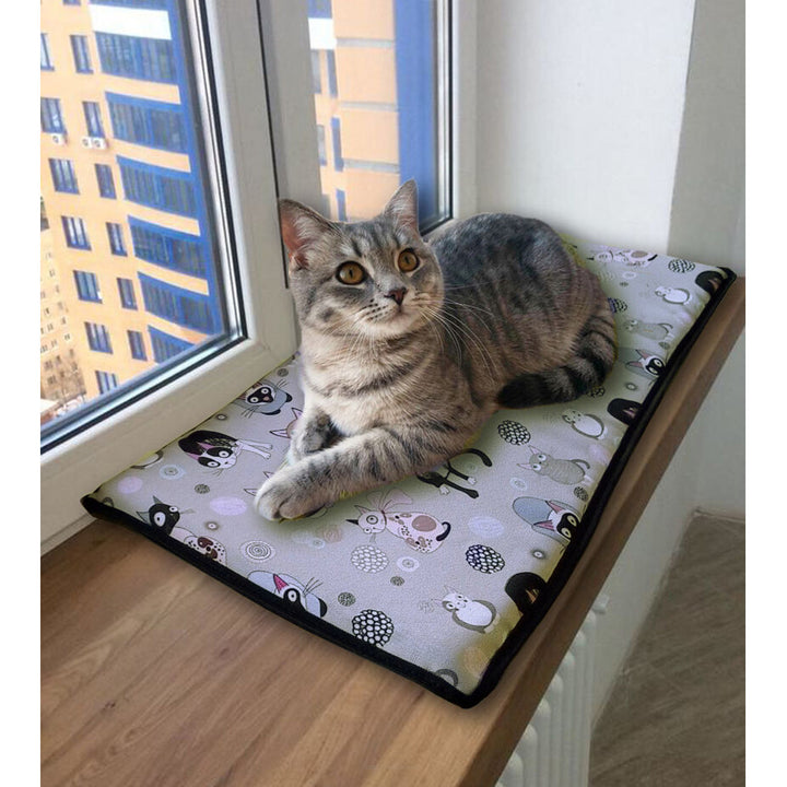 Legowisko poduszka dla kota na parapet 25x55cm Bertoni wzór CATNIP