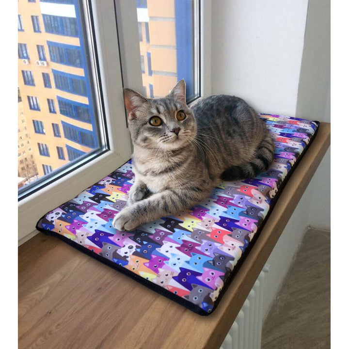 Legowisko poduszka dla kota na parapet 25x55cm Bertoni wzór MEOW