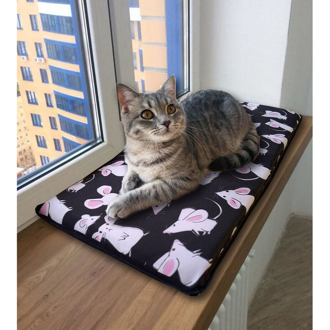 Legowisko poduszka dla kota na parapet 25x55cm Bertoni wzór MYSZKI