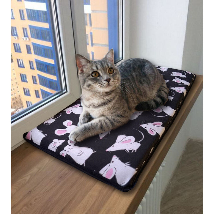 Legowisko poduszka dla kota na parapet 25x55cm Bertoni wzór MYSZKI