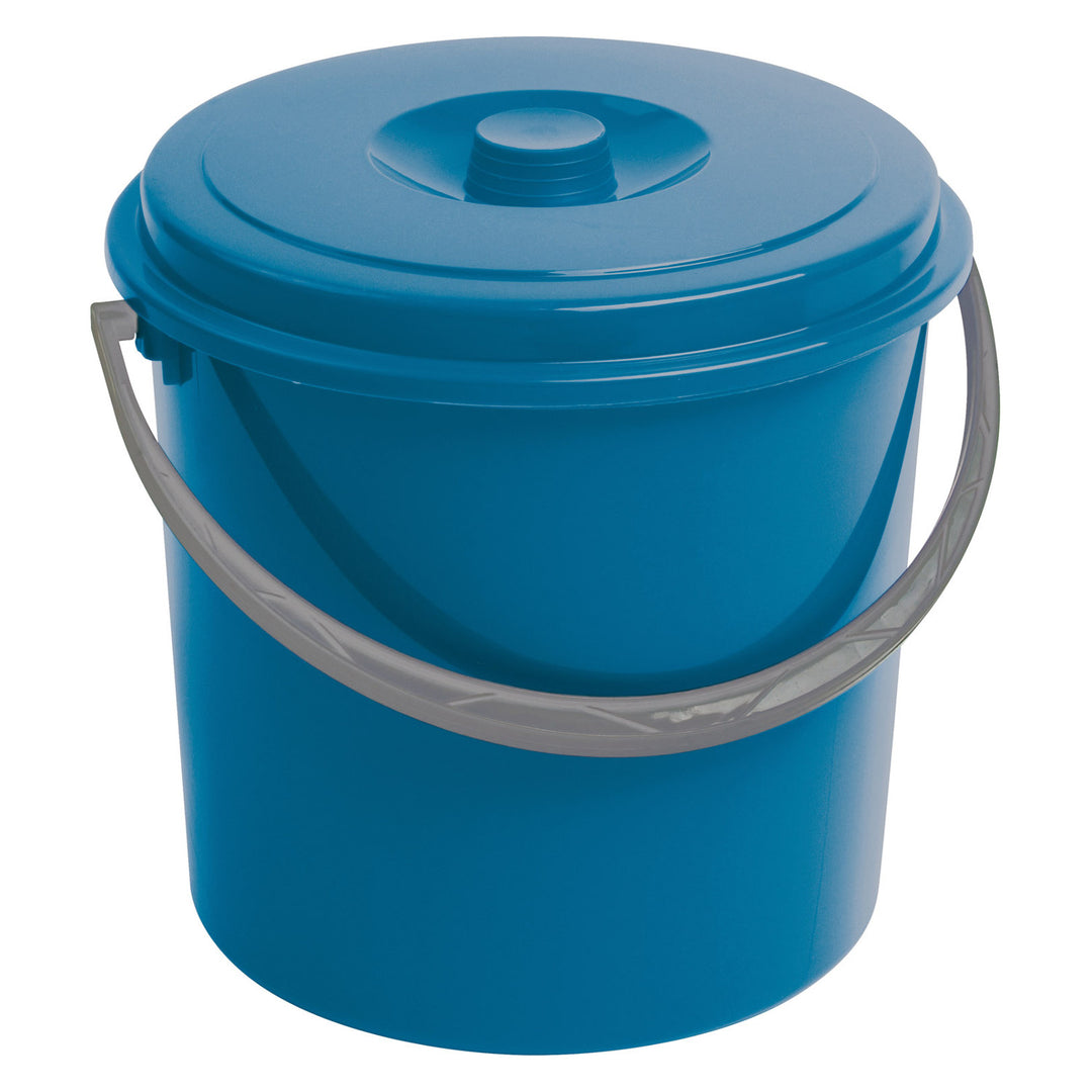 Wiadro Curver, z pokrywą, wygodna rączka, 10L, niebieskie, 235232