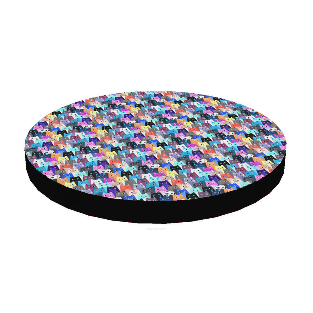 Legowisko / materac dla kota Bertoni, z elastycznej pianki, średnica 55 cm, wzór Meow, Ring