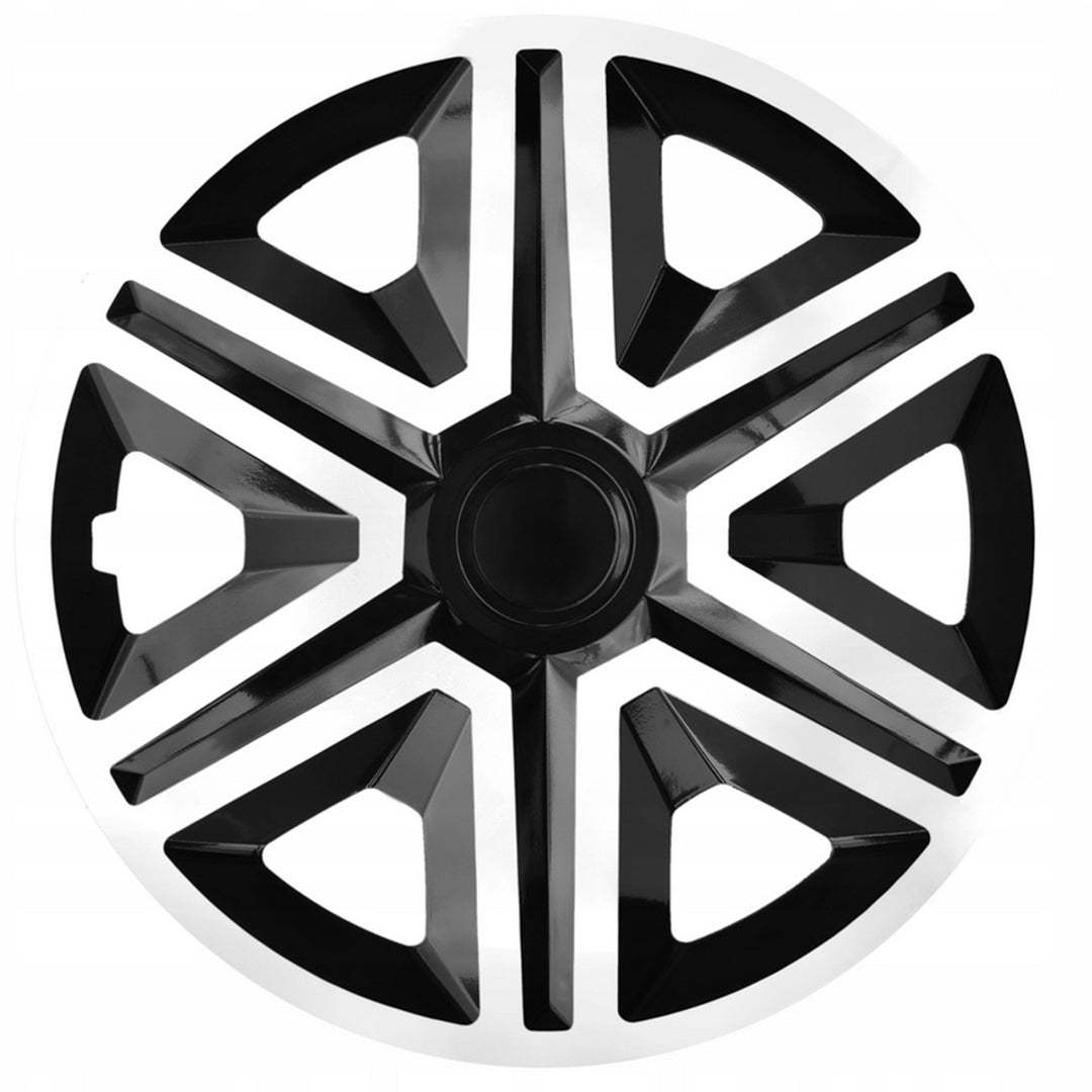 Kołpaki uniwersalne 15" NRM ACTION Doublecolor white/black 4 sztuki