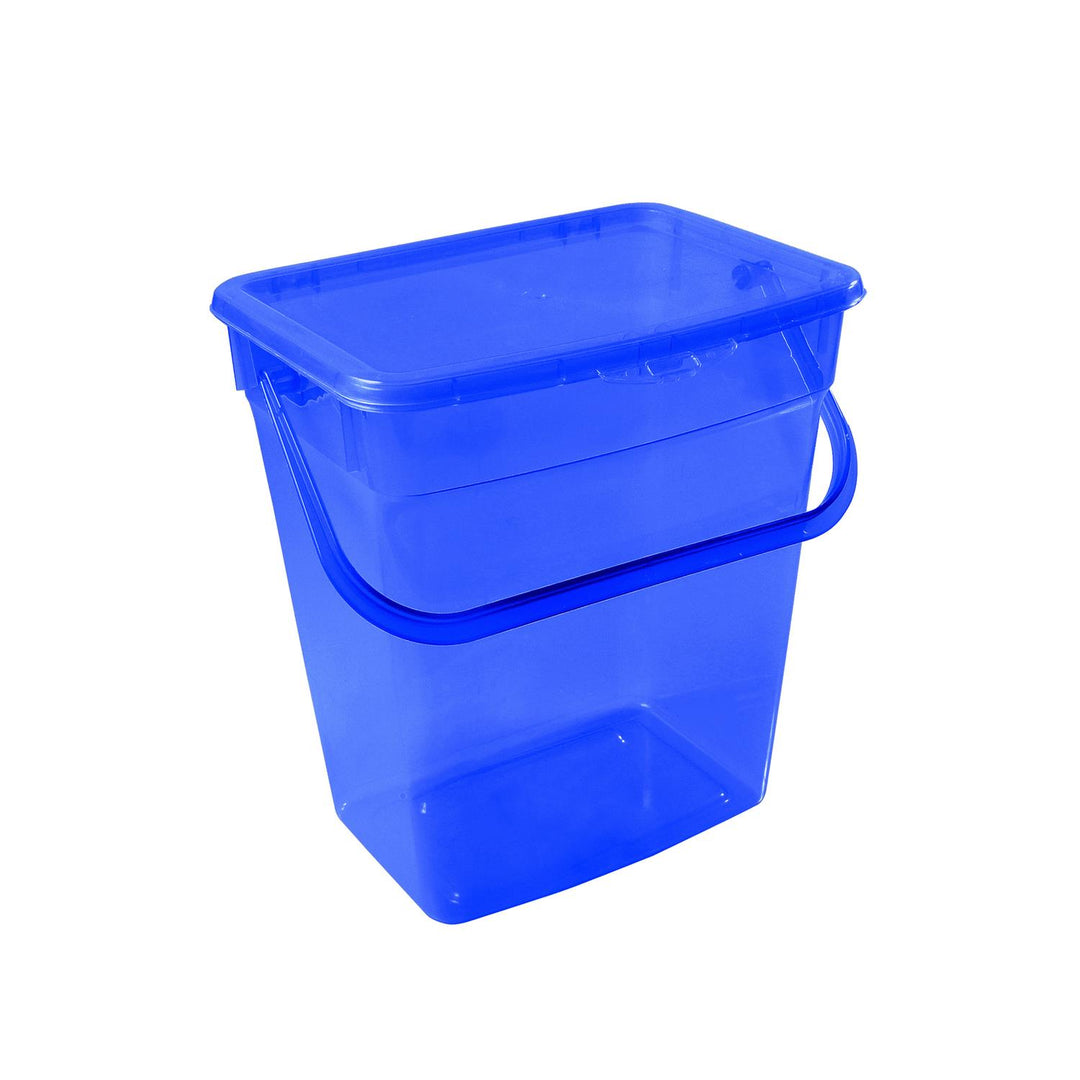 Pojemnik na proszek Plast Team 10L transparentny niebieski