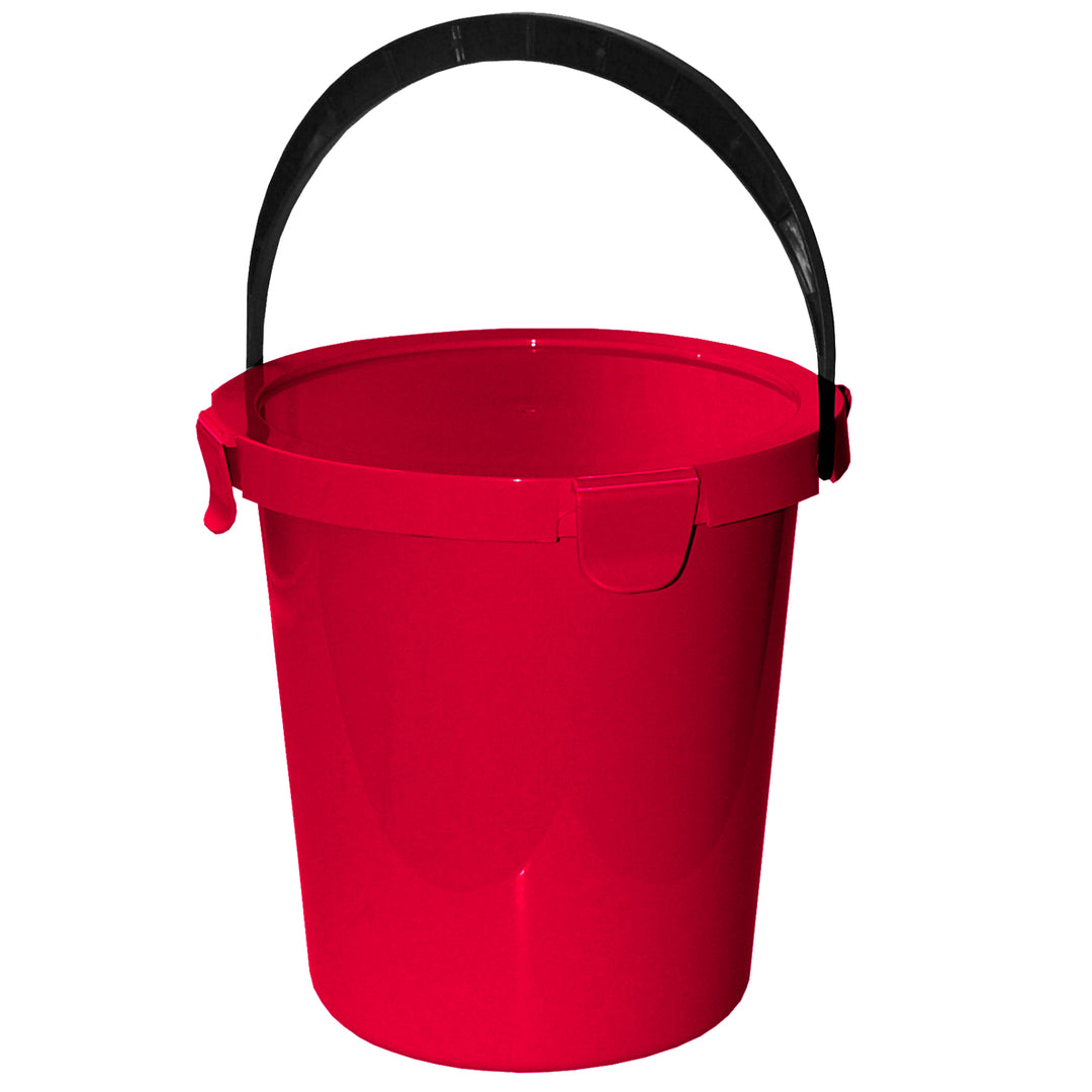 Wiadro z pokrywą i uchwytem Plast Team Berry 5L czerwone