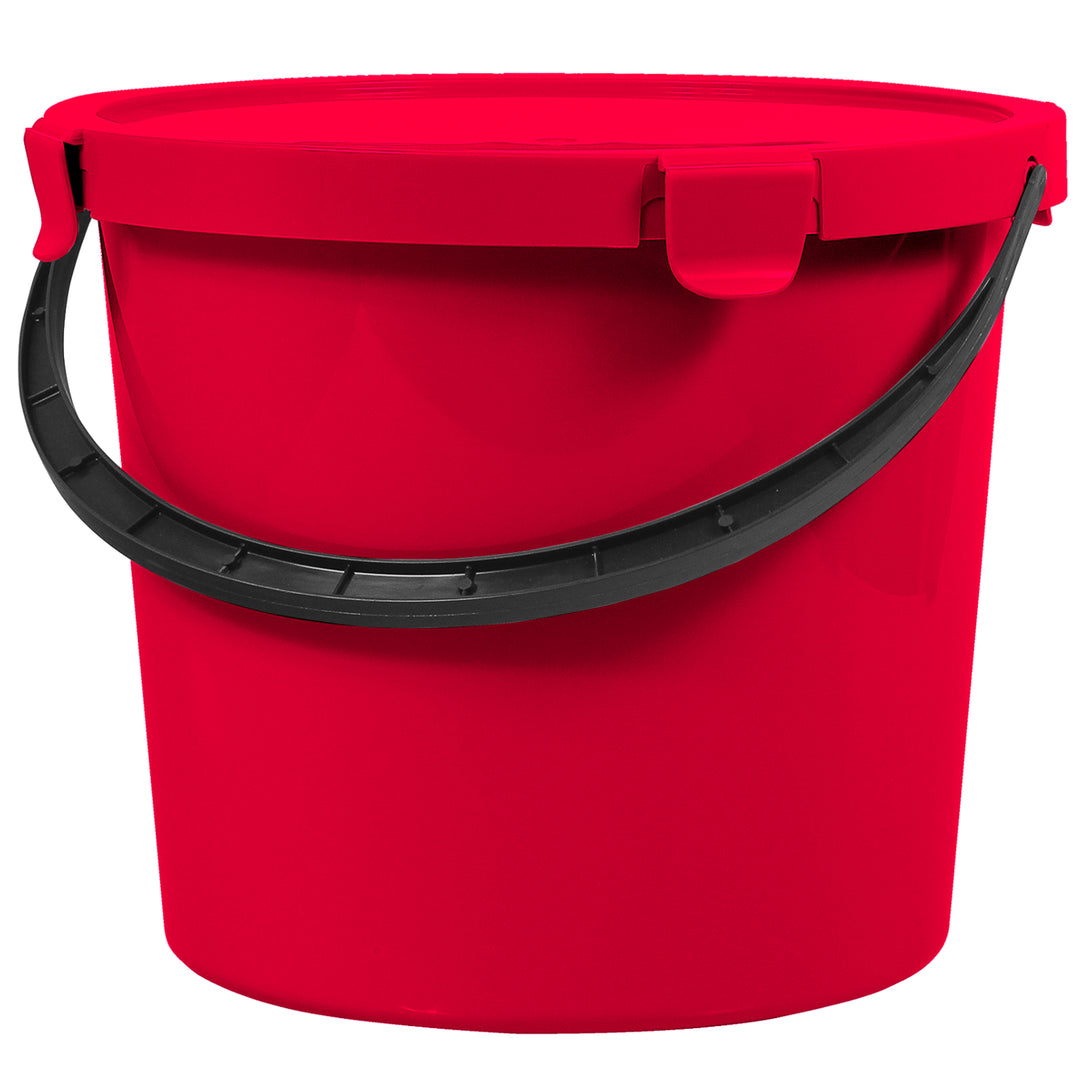 Wiadro z pokrywą i uchwytem Plast Team Berry 10L czerwone