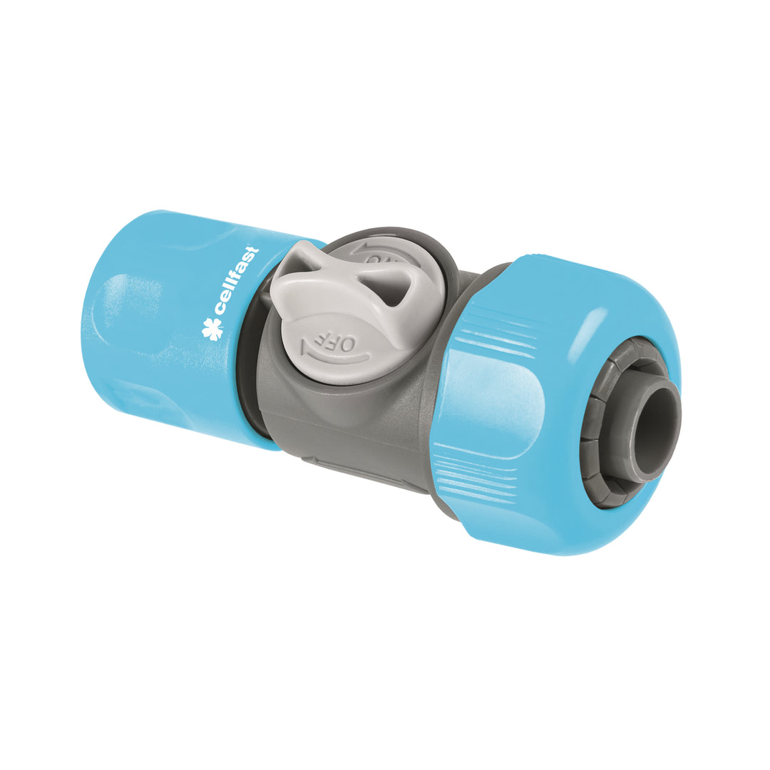Szybkozłącze 1/2" - 5/8" z obrotowym zaworem Cellfast Ideal
