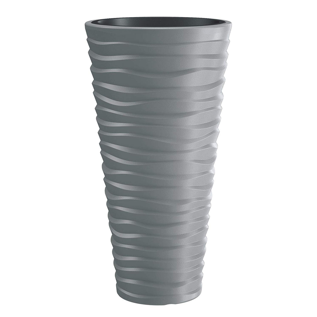 Doniczka z wkładem Prosperplast Sand Slim DPSA350 405U szara