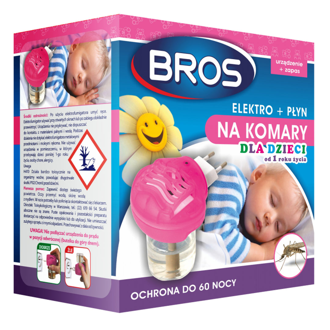 Urządzenie z płynem 60 nocy Bros Elektro od 1 roku życia na komary