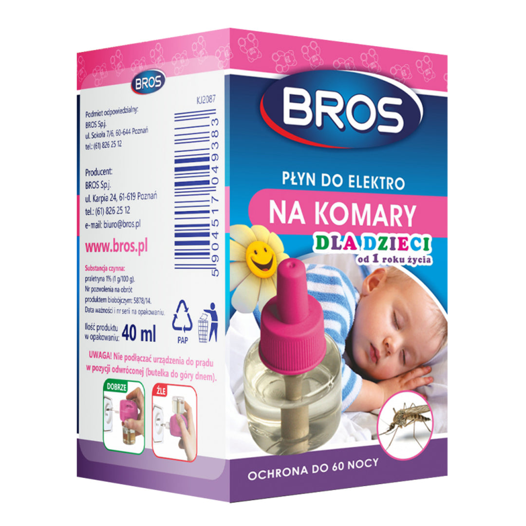 Płyn na 60 nocy do Bros Elektro od 1 roku życia na komary