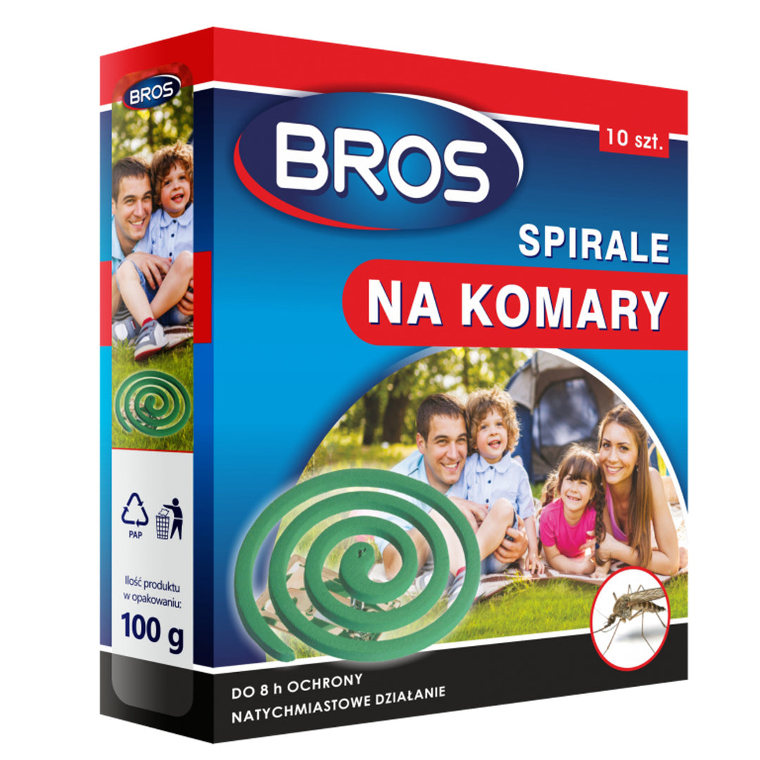Zestaw 10 spiral na komary meszki Bros do 8 godzin ochrony