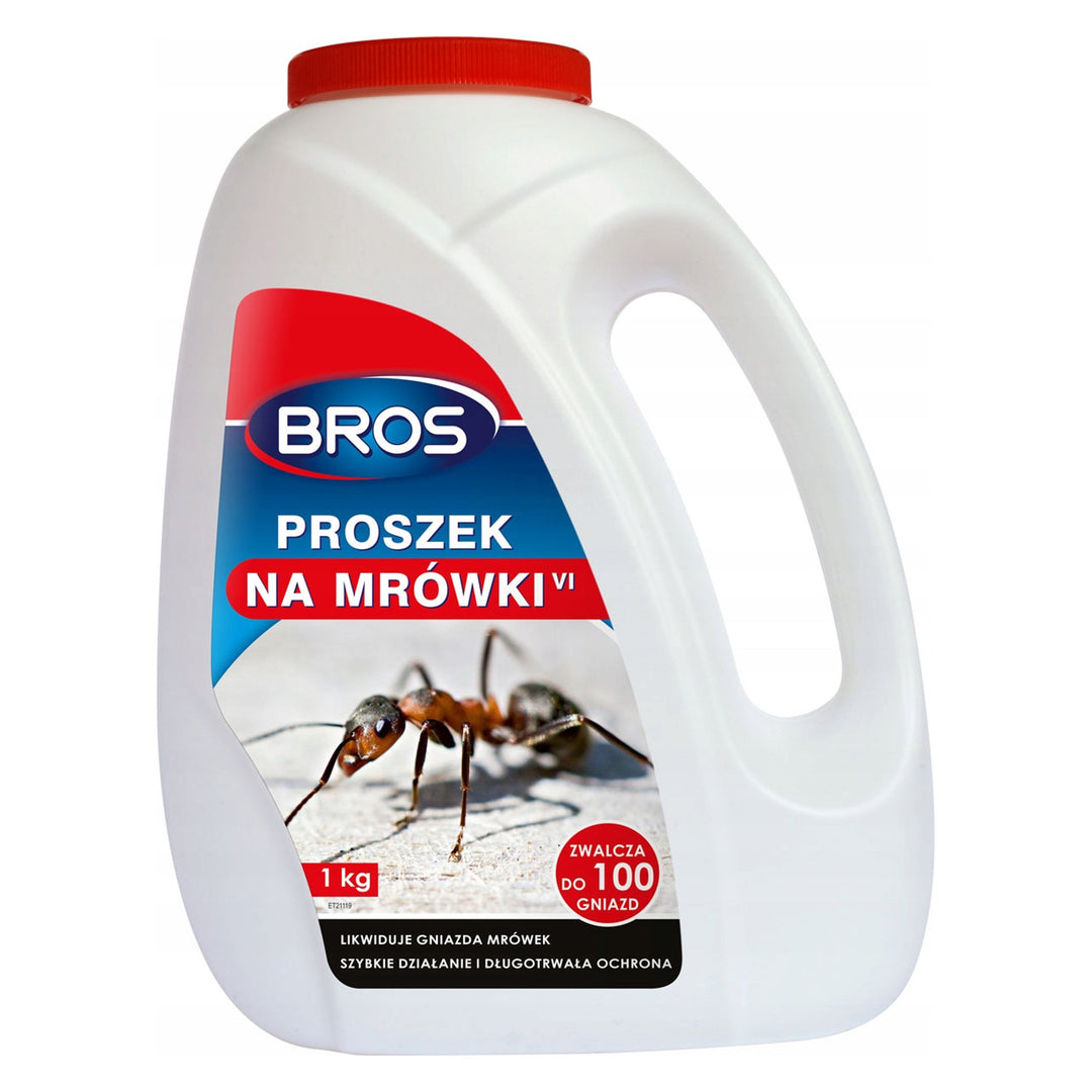 Proszek na mrówki Bros 1kg likwiduje aż do 100 gniazd mrówek
