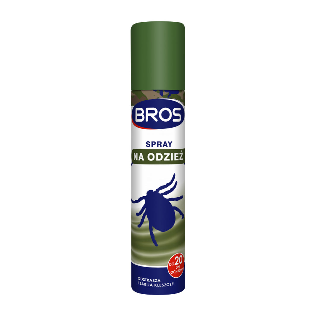 Bros spray na odzież i obuwie - odstrasza i zabija kleszcze 90 ml