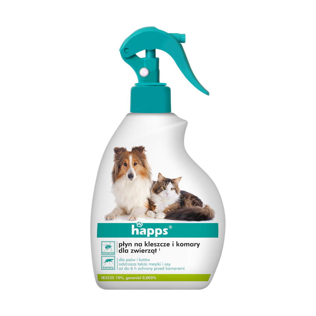 Płyn na kleszcze i komary dla zwierząt Happs 200 ml