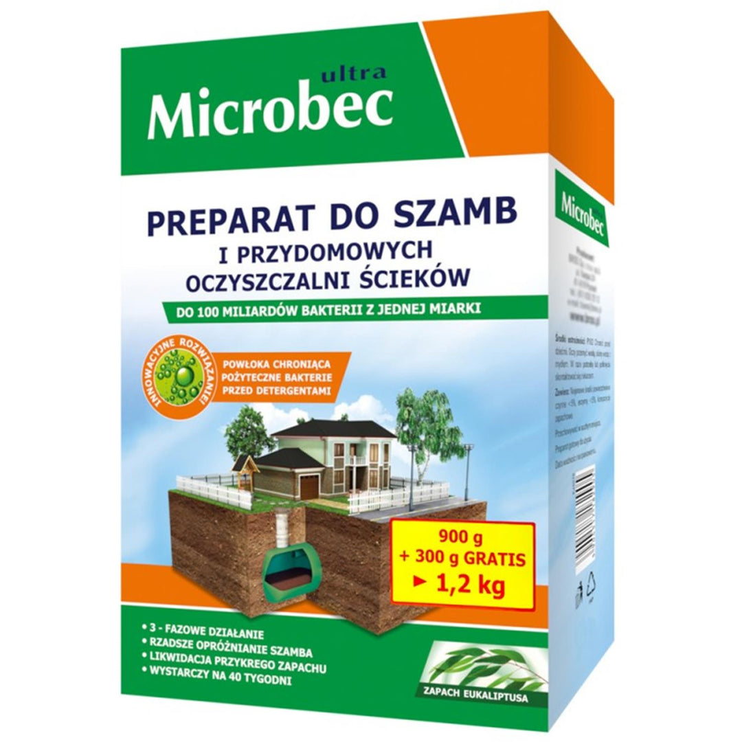 Preparat do szamb Microbec Ultra 900+300g eukaliptus