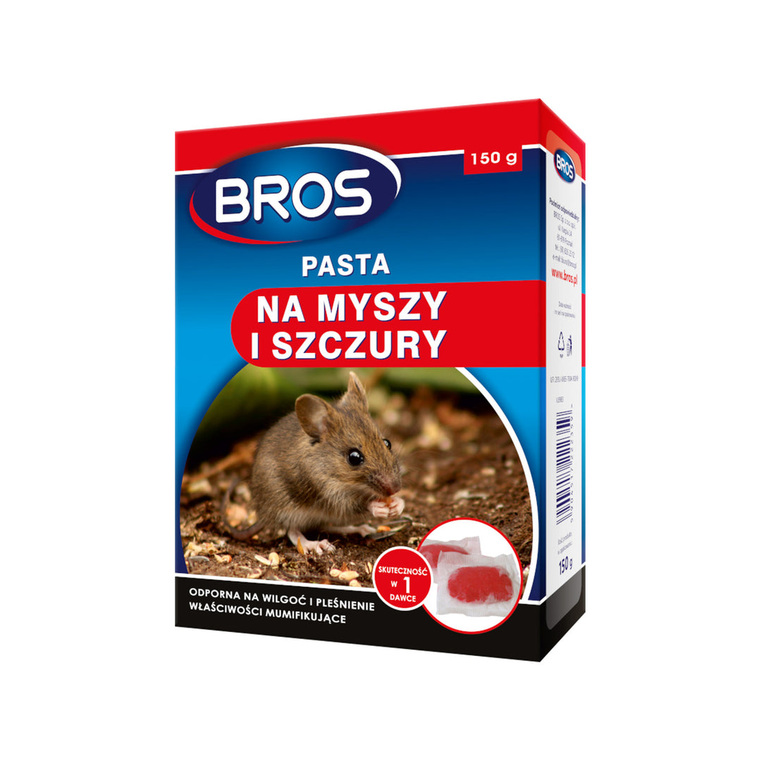 Pasta na myszy i szczury Bros 150g odporna na wilgoć i pleśń