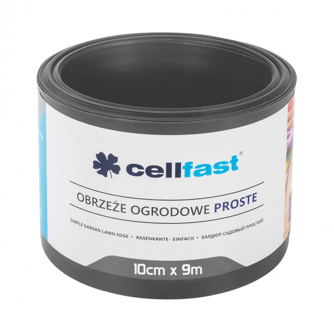 Obrzeże ogrodowe proste 10cm x 9m Cellfast kolor grafitowy