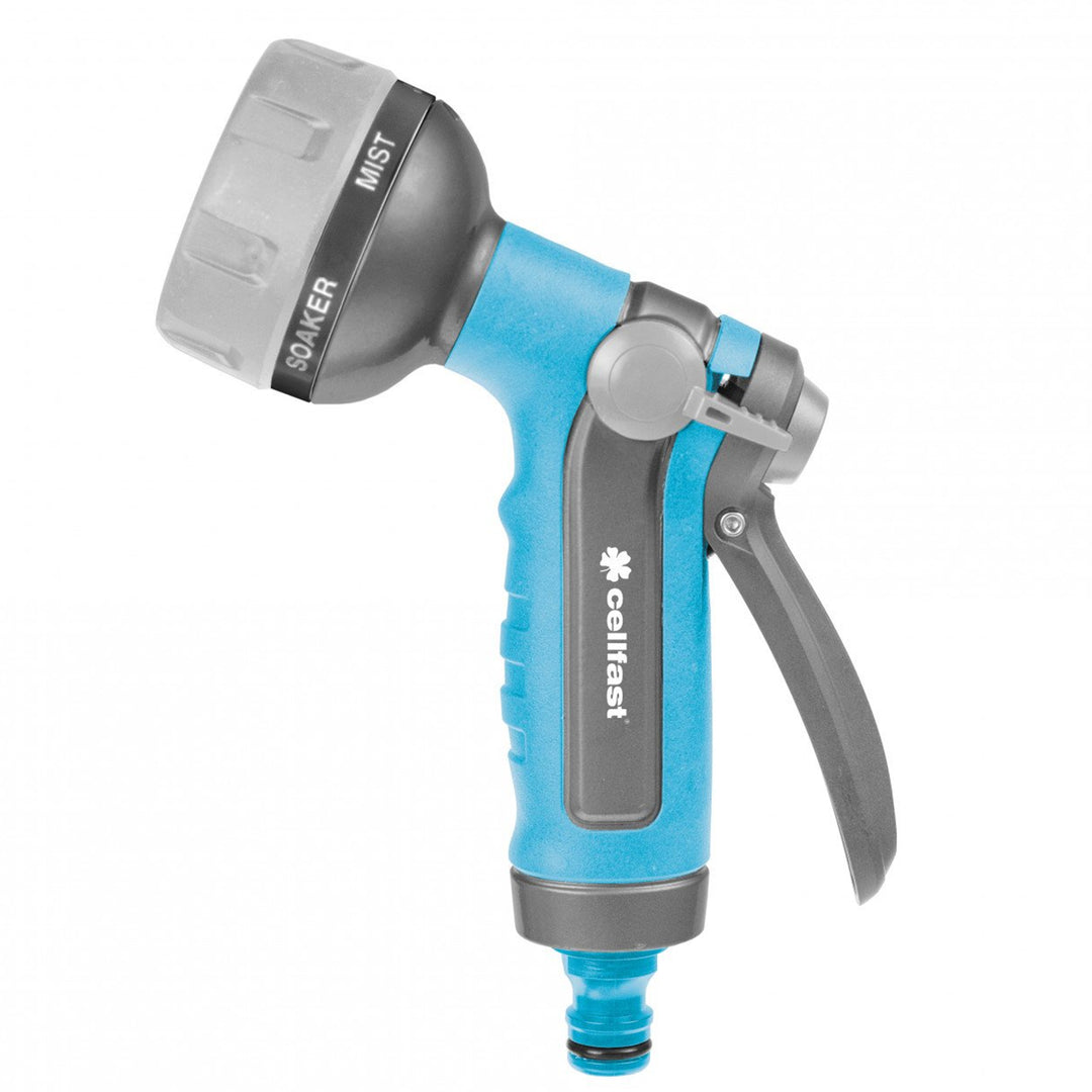 Zraszacz pistoletowy CELLFAST PULSE 6 IDEAL oferujący 6 różnych ustawień