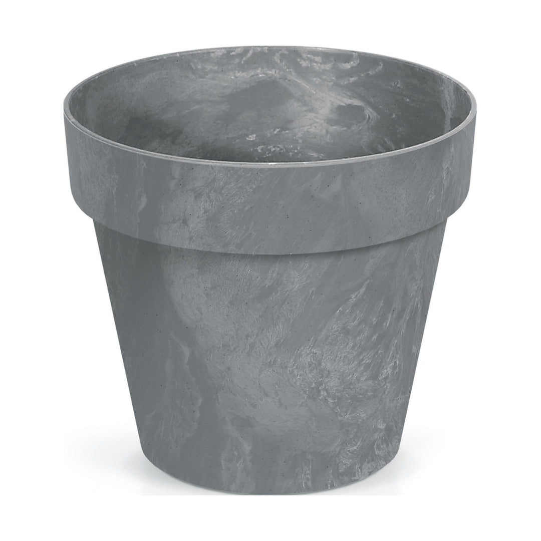 Doniczka okrągła Prosperplast Cube Beton Effect DCUB250E-425U - kolor marengo