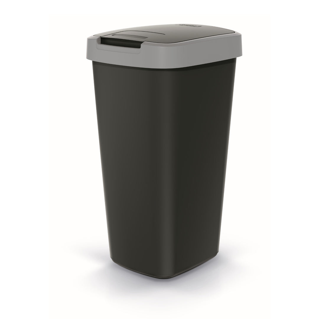 Kosz na śmieci 25 litrów KEDEN COMPACTA Q NSAB25-429U - czarny z szarą ramką