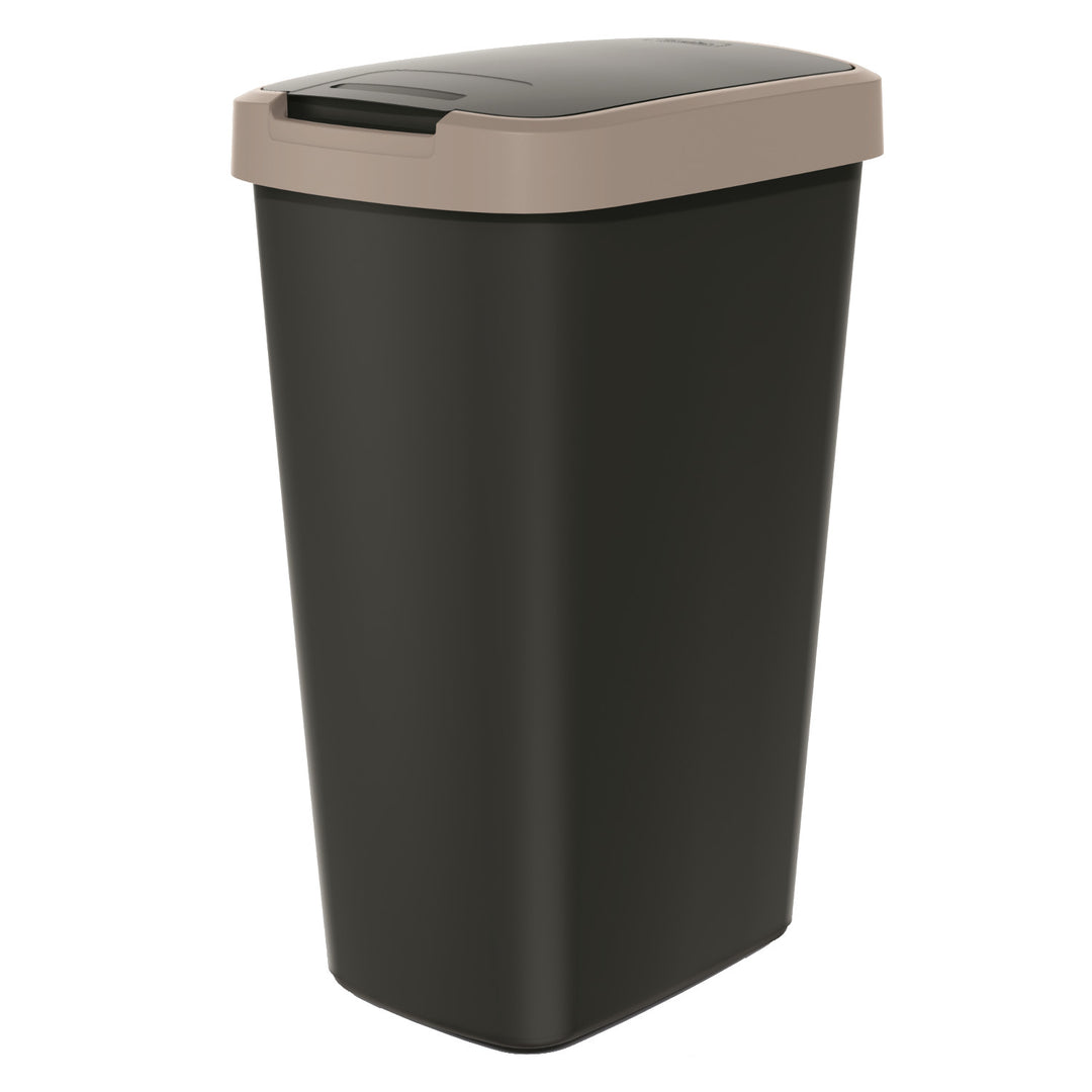 Kosz na śmieci z klapą Keden COMPACTA Q - jasny brąz 45l