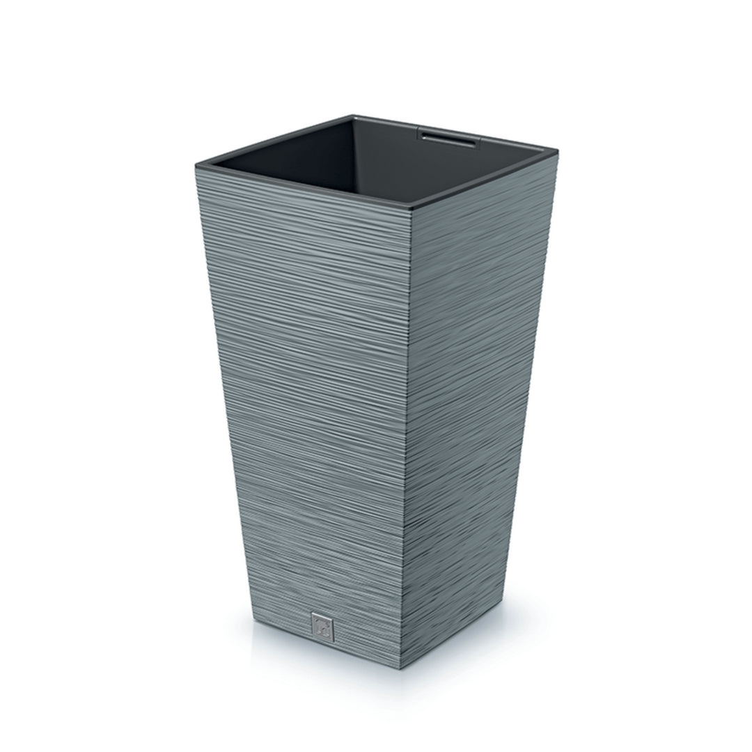 Doniczka z wkładem Prosperplast Furu Square DFSH265-422U - kolor beton (szary)