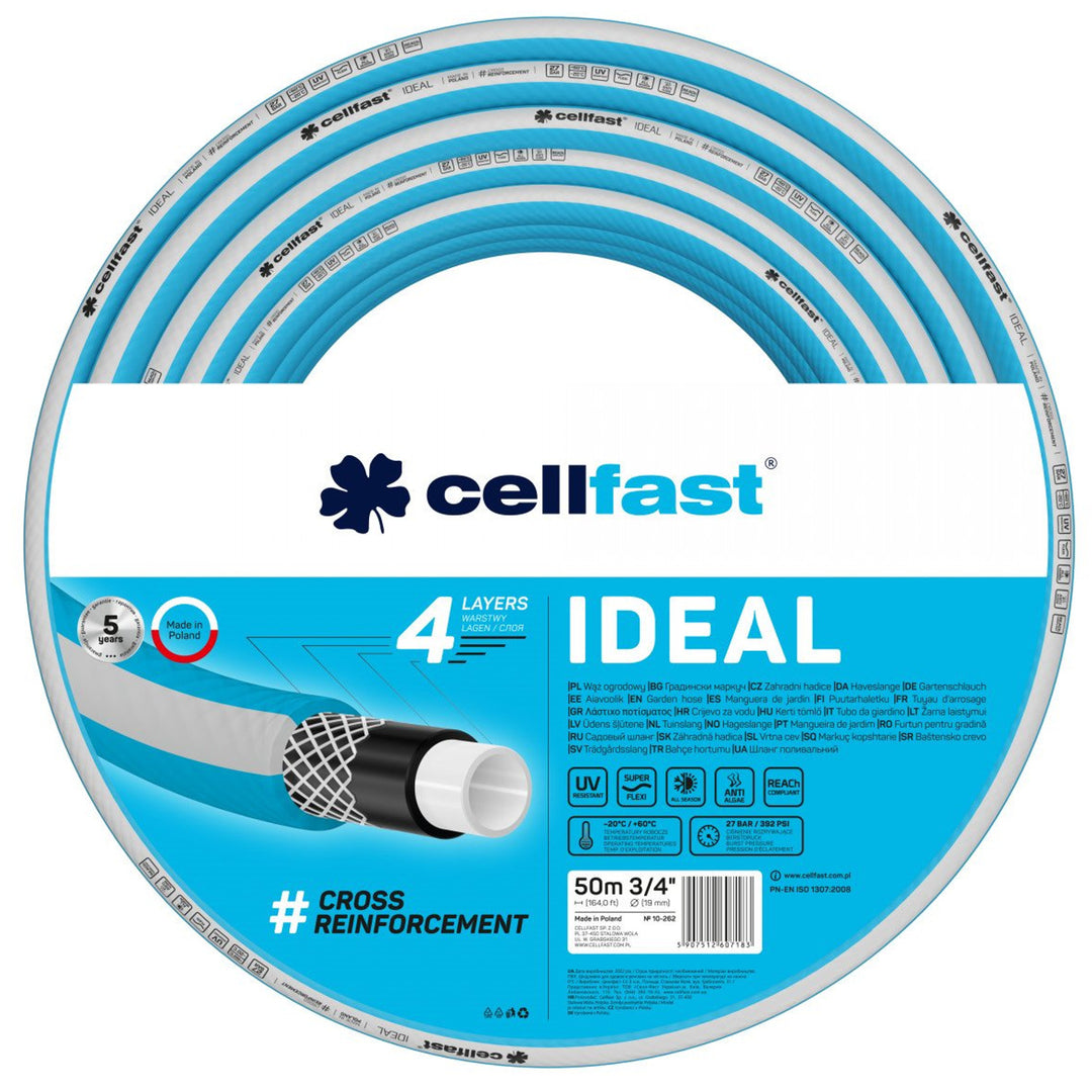 Wąż ogrodowy CELLFAST IDEAL 3/4" 50m 10-262 4-warstwowy