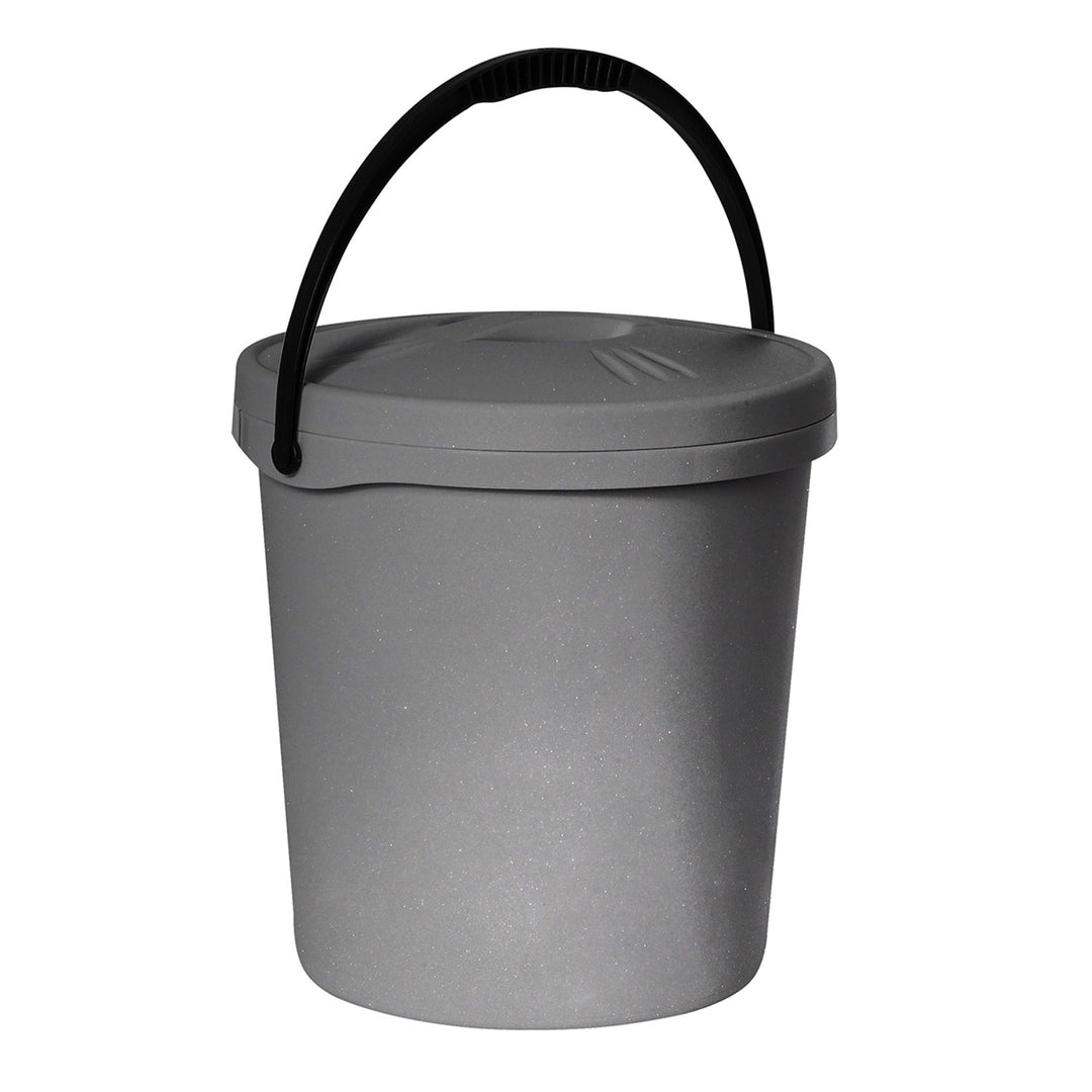 Wiadro Plast Team, pokrywa, rączka, 16 litrów, srebrne, 2062