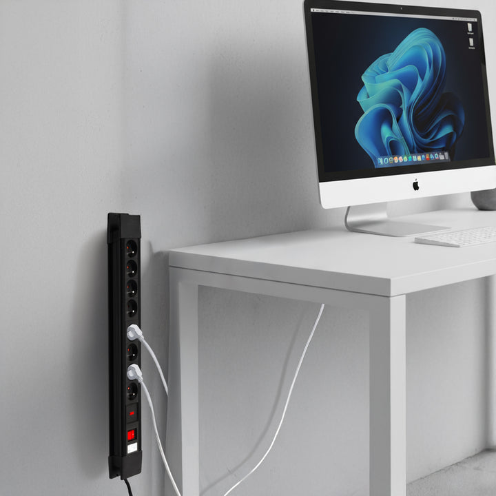 Listwa zasilająca 8 gniazd podświetlany włącznik ochrona dla dzieci