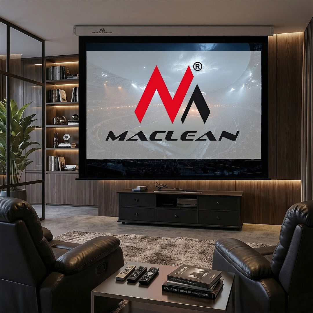 Ekran projekcyjny Maclean, elektryczny, ściana lub sufit, 100'', 200x150, 4:3, MC-592
