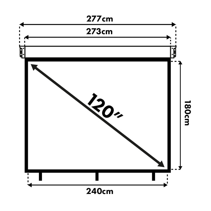 Ekran projekcyjny Maclean, elektryczny, ściana lub sufit, 120'', 240x180, 4:3, MC-593