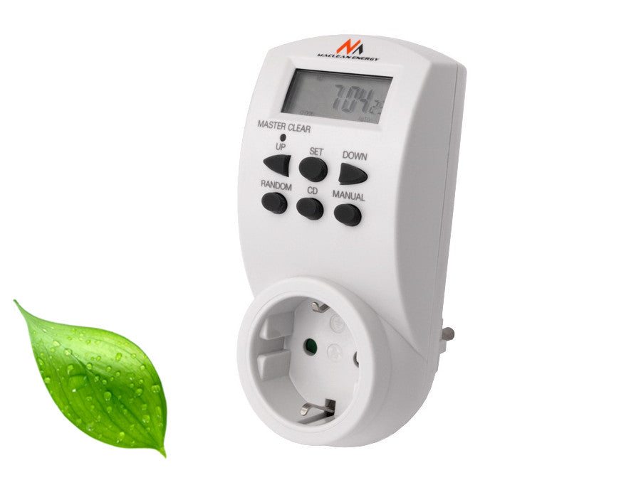 Timer cyfrowy Maclean, f. random, czasomierz, 10 prog., max 156 programów, niemieckie gniazdo, 3600W, MCE05G