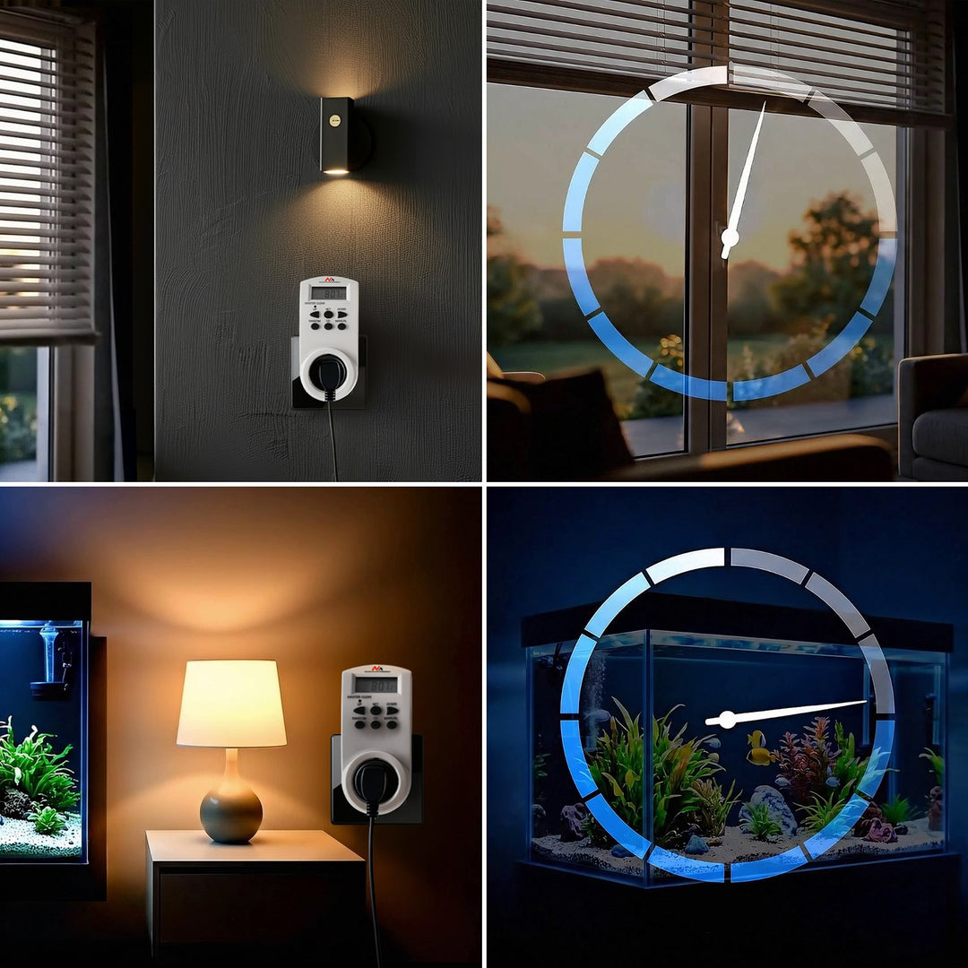 Timer cyfrowy Maclean, f. random, czasomierz, 10 prog., max 156 programów, niemieckie gniazdo, 3600W, MCE05G