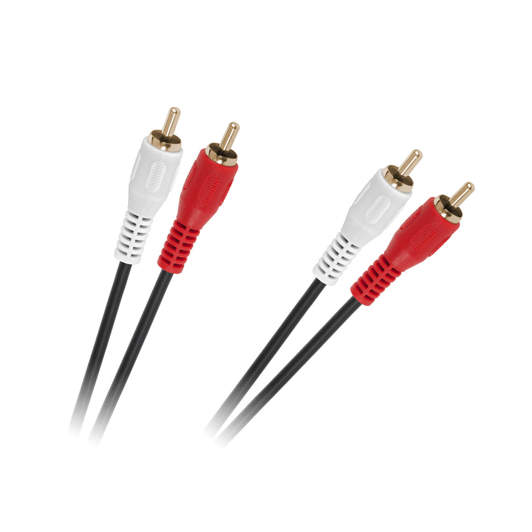 Przewód kabel audio 2x2 cinch RCA 1.5m 4mm KPO2613-1,5