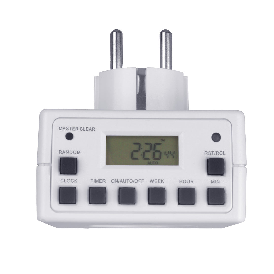 Timer cyfrowy, funkcja random, czasomierz, 10 programów, max 156 programów, typ E, 3600W, Maclean MCE30
