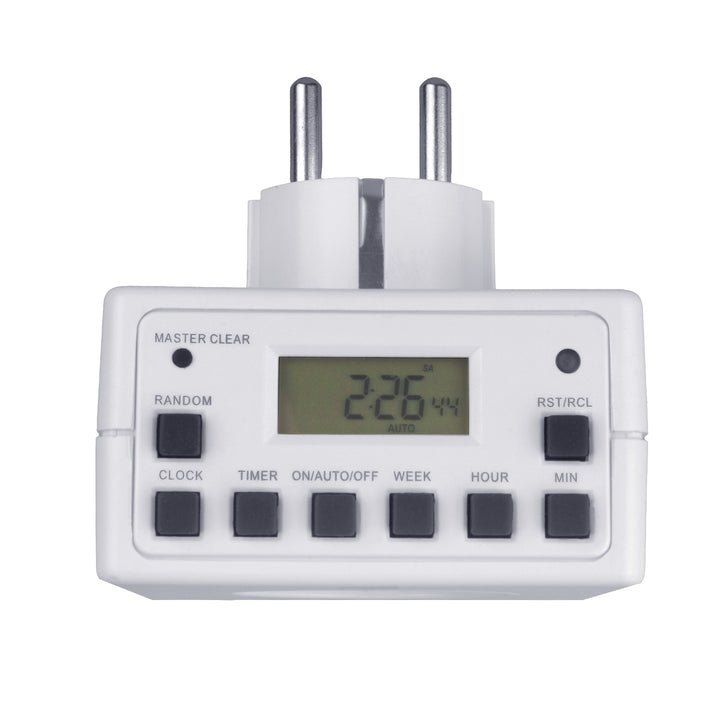 Timer cyfrowy, funkcja random, czasomierz, 10 programów, max 156 programów, typ E, 3600W, Maclean MCE30