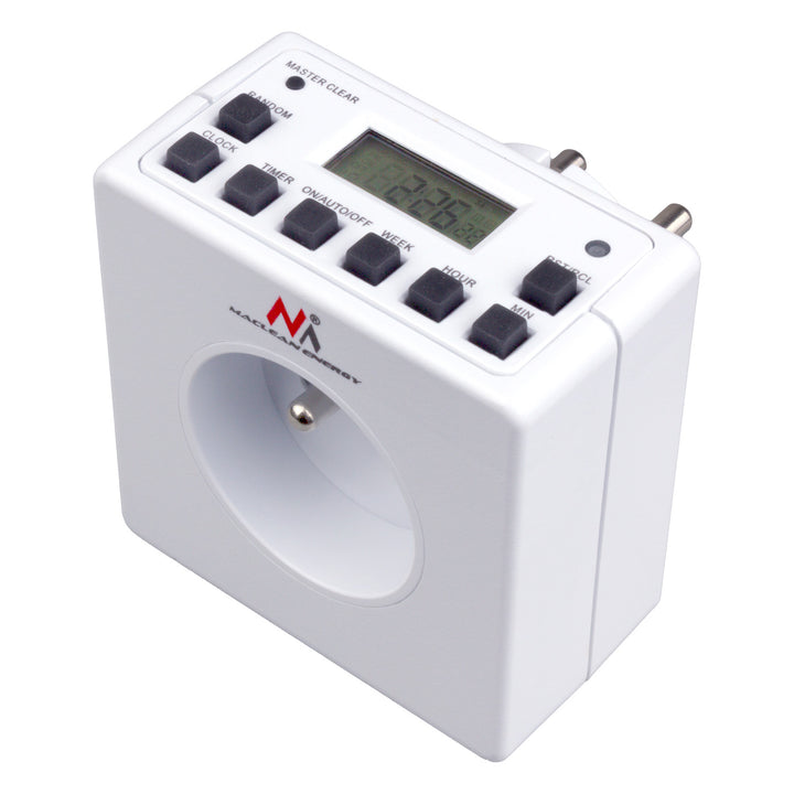 Timer cyfrowy, funkcja random, czasomierz, 10 programów, max 156 programów, typ E, 3600W, Maclean MCE30