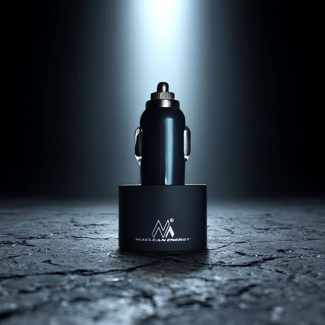 Ładowarka samochodowa Maclean, Lightning spiralny, 2xUSB, 5.2A, 1.8m, MCE76