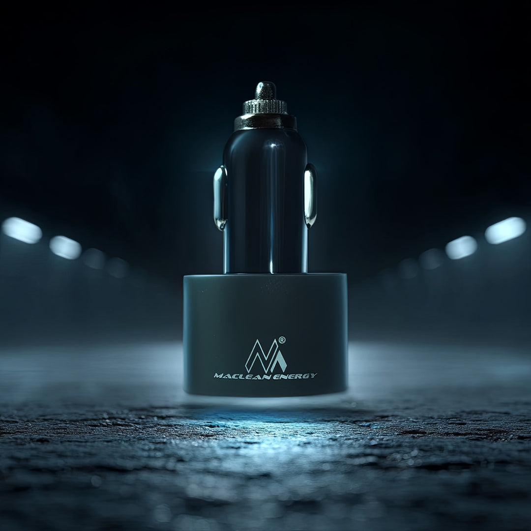 Ładowarka samochodowa Maclean, Lightning spiralny, 2xUSB, 5.2A, 1.8m, MCE76