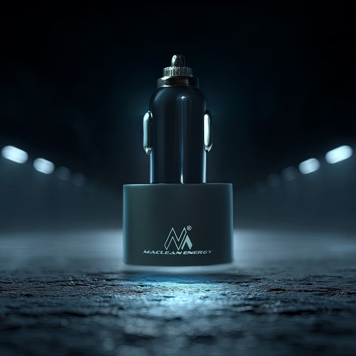 Ładowarka samochodowa Maclean, Lightning spiralny, 2xUSB, 5.2A, 1.8m, MCE76