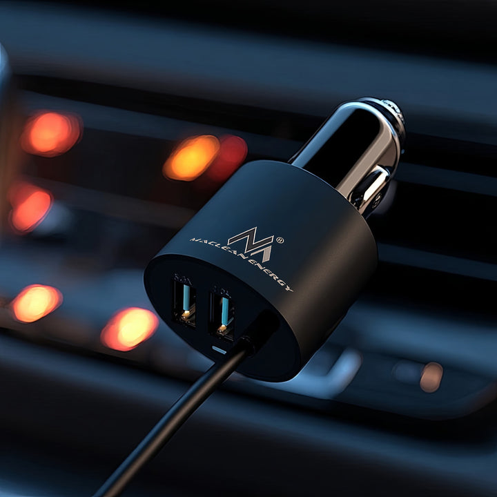 Ładowarka samochodowa Maclean, Lightning spiralny, 2xUSB, 5.2A, 1.8m, MCE76