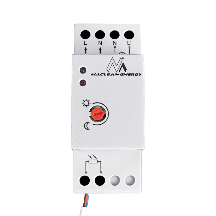 Wyłącznik zmierzchowy Maclean,na szynę DIN, z zewnętrzną sondą, 220-240V/AC, 50Hz, 20A, MCE83