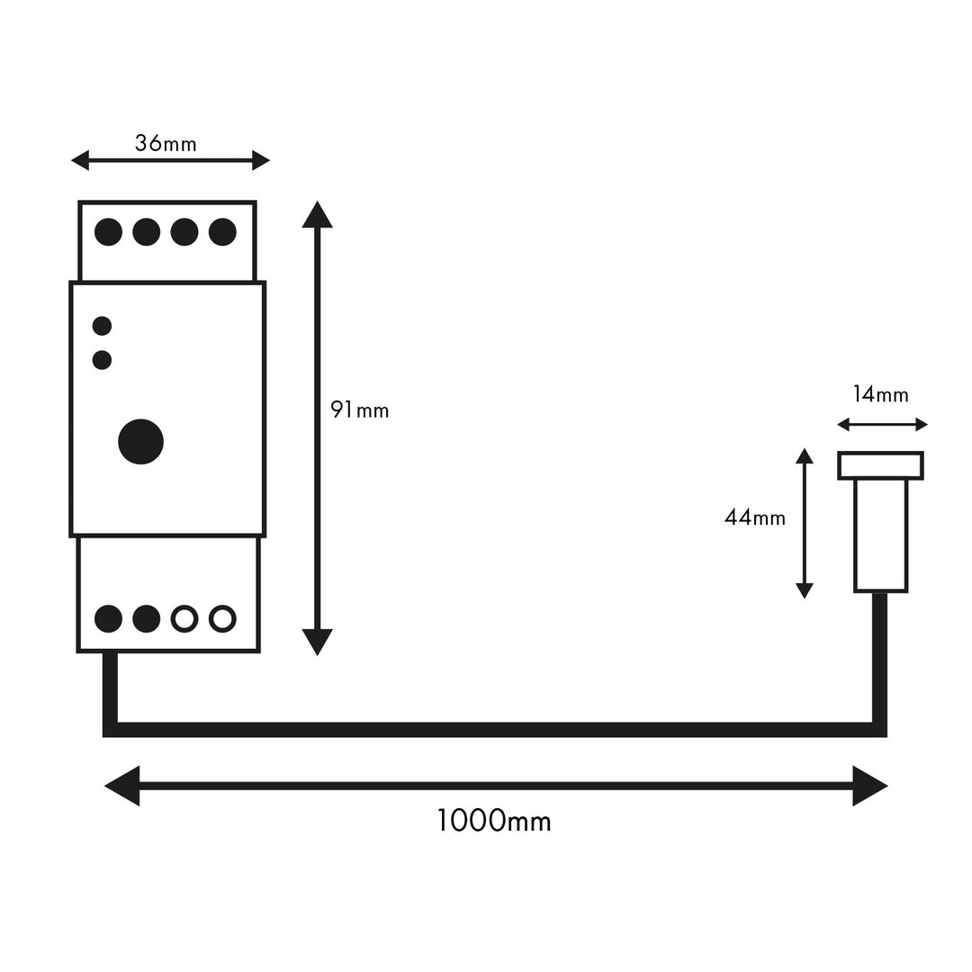 Wyłącznik zmierzchowy Maclean,na szynę DIN, z zewnętrzną sondą, 220-240V/AC, 50Hz, 20A, MCE83