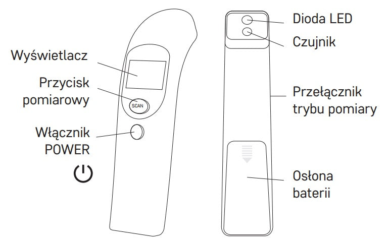 Termometr bezdotykowy Diagnostic NC300 z alarmem gorączki